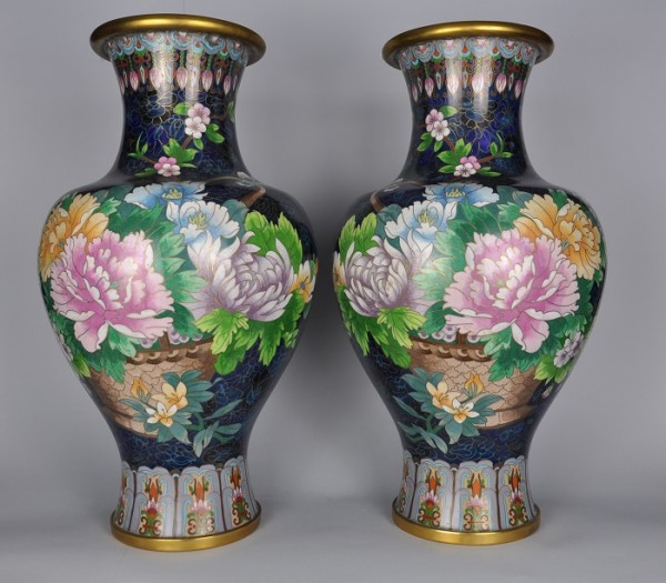 - 35% sconto Coppia di vasi cloisonné di prima metà ‘900 - immagine 9