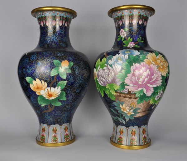 - 35% sconto Coppia di vasi cloisonné di prima metà ‘900 - immagine 2