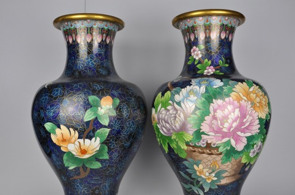 - 35% sconto Coppia di vasi cloisonné di prima metà ‘900 - immagine 3
