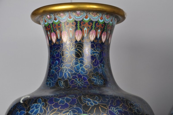 - 35% sconto Coppia di vasi cloisonné di prima metà ‘900 - immagine 5