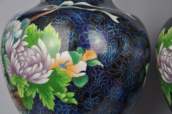 - 35% sconto Coppia di vasi cloisonné di prima metà ‘900 - immagine 7
