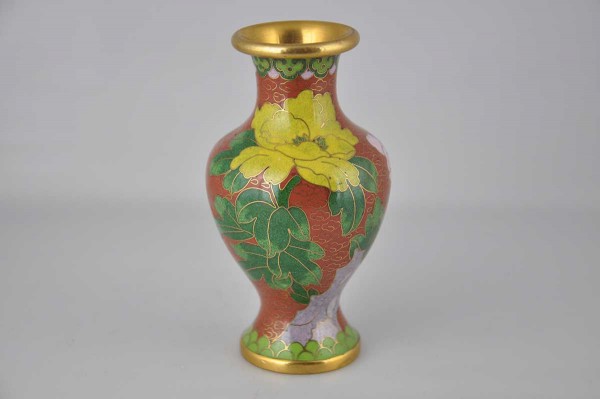 Vaso piccolo in cloisonné di vecchia manifattura - immagine 2