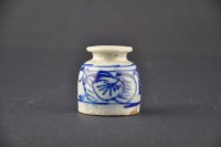 Vasetto 'porta china' in porcellana ‘Bianco – Blu’ di antica manifattura