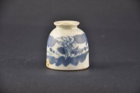 Vasetto 'porta china' in porcellana ‘Bianco – Blu’ di antica manifattura