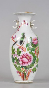 Autentico vaso Cina porcellana con raffinati decori