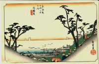 Stampa Hiroshige Ando,Shirasuka-Juku 1833 -1834
