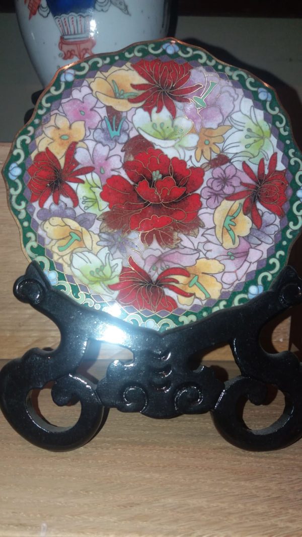 Piattino cloisonné di vecchia manifattura - immagine 2