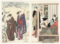 - 25% SCONTO Torii Kiyonaga, Neve primaverile,  1950 c.a.