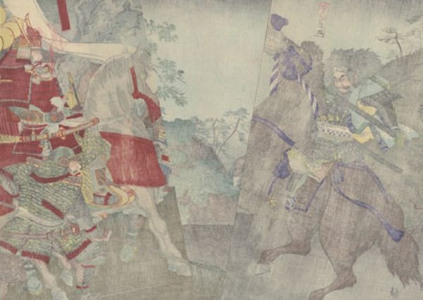 Yosai Nobukazu, Generali in battaglia, Sakuma Morimasa e Hashiba Hideyoshi, 1883 - immagine 2