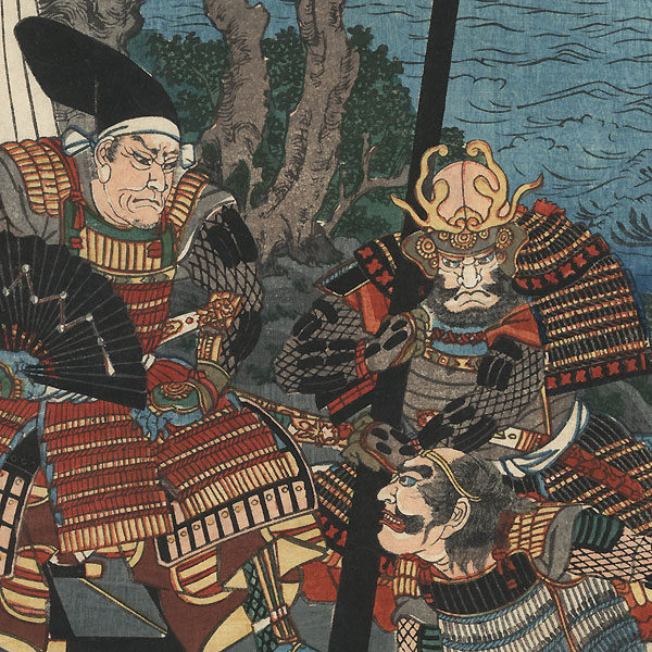 Il fedele samurai Wada Saemonnojo Yoshimori, Utagawa Yoshikazu,1856 - immagine 3