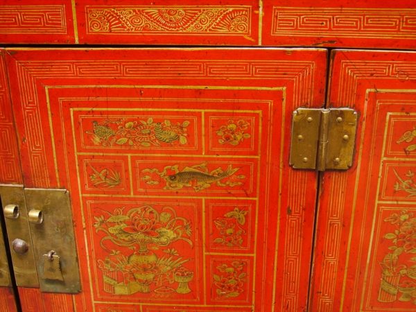 CREDENZA ANTICA LACCATA CINA - immagine 2