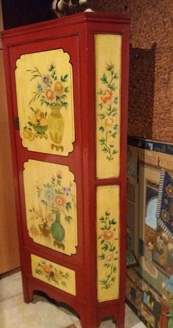 ANGOLIERA DECORATA CINA IN OLMO - immagine 2