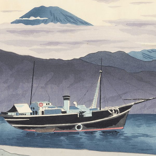 -25 % sconto Shinhanga originale, prima edizione,Tomikichirō Tokuriki, Battello nel porto di Ejiri, 1939-1940 - immagine 3