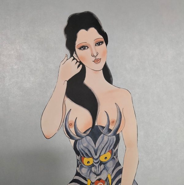 Bonten Tarō, Donne tatuate, 1970 c.a. Stampa litografica di pregio - immagine 3