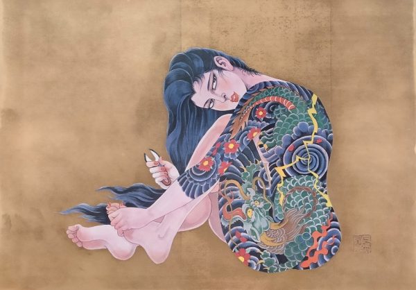 - 30 % SCONTO Bonten Tarō, Titolo: Donne tatuate, 1970 c.a. Stampa litografica di pregio - immagine 9