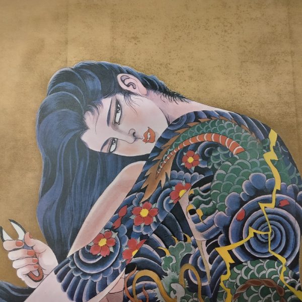 - 30 % SCONTO Bonten Tarō, Titolo: Donne tatuate, 1970 c.a. Stampa litografica di pregio - immagine 3