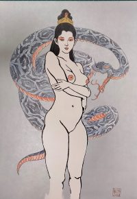 - 20 % SCONTO Bonten Tarō, Donne tatuate, 1970 c.a. Stampa litografica di pregio