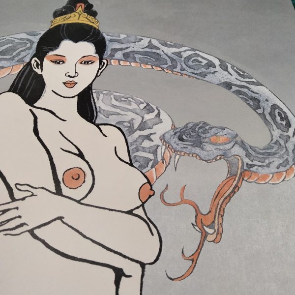 - 20 % SCONTO Bonten Tarō, Donne tatuate, 1970 c.a. Stampa litografica di pregio - immagine 2