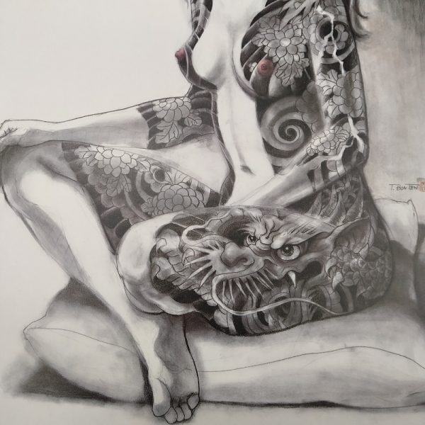 - 20 % SCONTO Bonten Tarō, Titolo: Donne tatuate, 1970 c.a. Stampa litografica di pregio - immagine 7