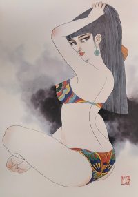 Bonten Tarō, Titolo: Donne tatuate, 1970 c.a. Stampa litografica di pregio