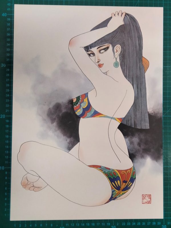 Bonten Tarō, Titolo: Donne tatuate, 1970 c.a. Stampa litografica di pregio - immagine 6