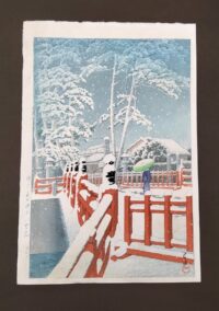 Shinhanga originale,  Kawase Hasui, Ponte Yakumo al Santuario Nagata a Kôbe,1930
