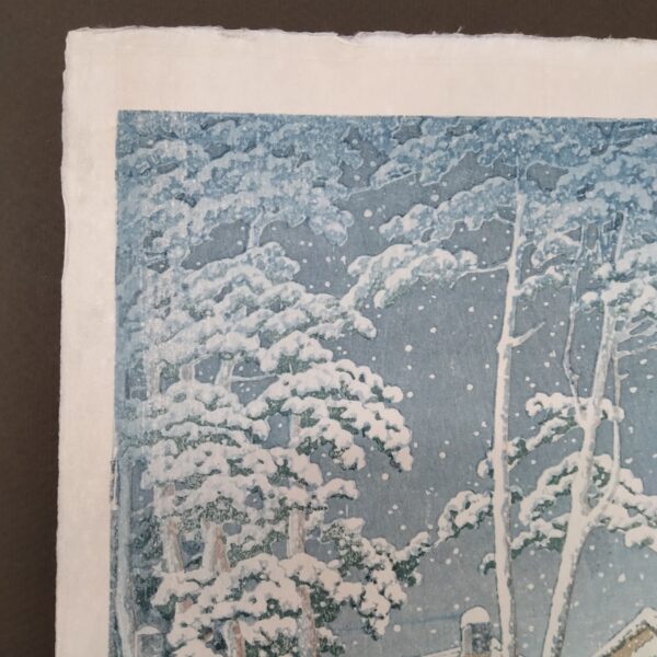 Shinhanga originale,  Kawase Hasui, Ponte Yakumo al Santuario Nagata a Kôbe,1930 - immagine 6