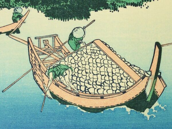 -20% SCONTO Katsushika Hokusai,Il Fuji visto dal mare con l’Isola di Tsukuda nella provincia di Musashi sul fiume Sumida,1830-32 - immagine 6