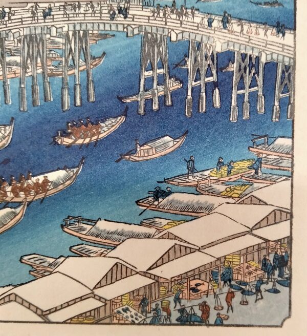 UTAGAWA HIROSHIGE,Il Ponte di Nihonbashi, schiarita dopo la neve,1856 - immagine 4