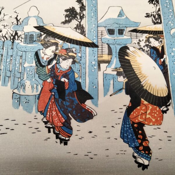 UTAGAWA HIROSHIGE, Il Santuario di Gion nella neve,1834 - immagine 3