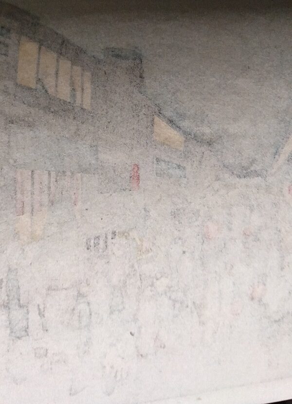 UTAGAWA HIROSHIGE,Veduta notturna del quartiere di Sarukawa-machi,1856 - immagine 10