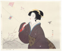 Shinhanga in stile bijinga, Kiyokata Kaburagi, Sognando la primavera,1980