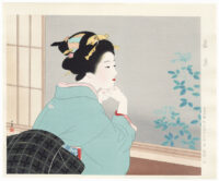 Shinhanga in stile bijinga, Uemura Shoen, Foglie verdi di primavera,1980