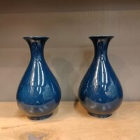 Coppia vasi Cina in porcellana da collezzione blu cobalto primi'900