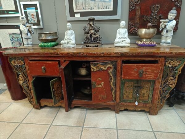 Credenza orientale bassa con laccature policrome, epoca Xianfeng 1861 – 1878 - immagine 2