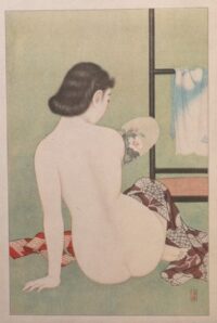 Hirano Hakuho, Dopo il bagno, stampa litografica di pregio,1932 c.a.