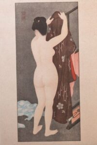 Hirano Hakuho, Dopo il bagno, stampa litografica di pregio,1932 c.a.