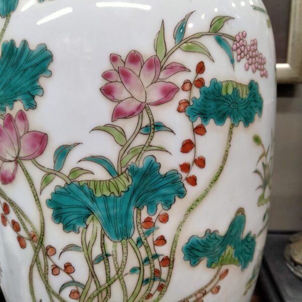 Coppia vasi Cina porcellana Jingdezhen con raffinati decori, epoca primi' 900 - immagine 4