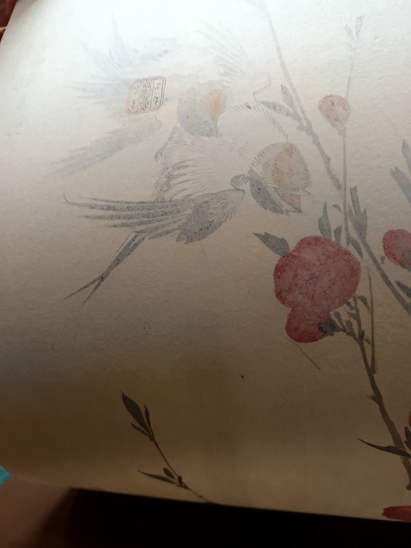 QU-721a Utagawa Hiroshige, Rondini e fiori di pesco sotto la luna piena - immagine 4