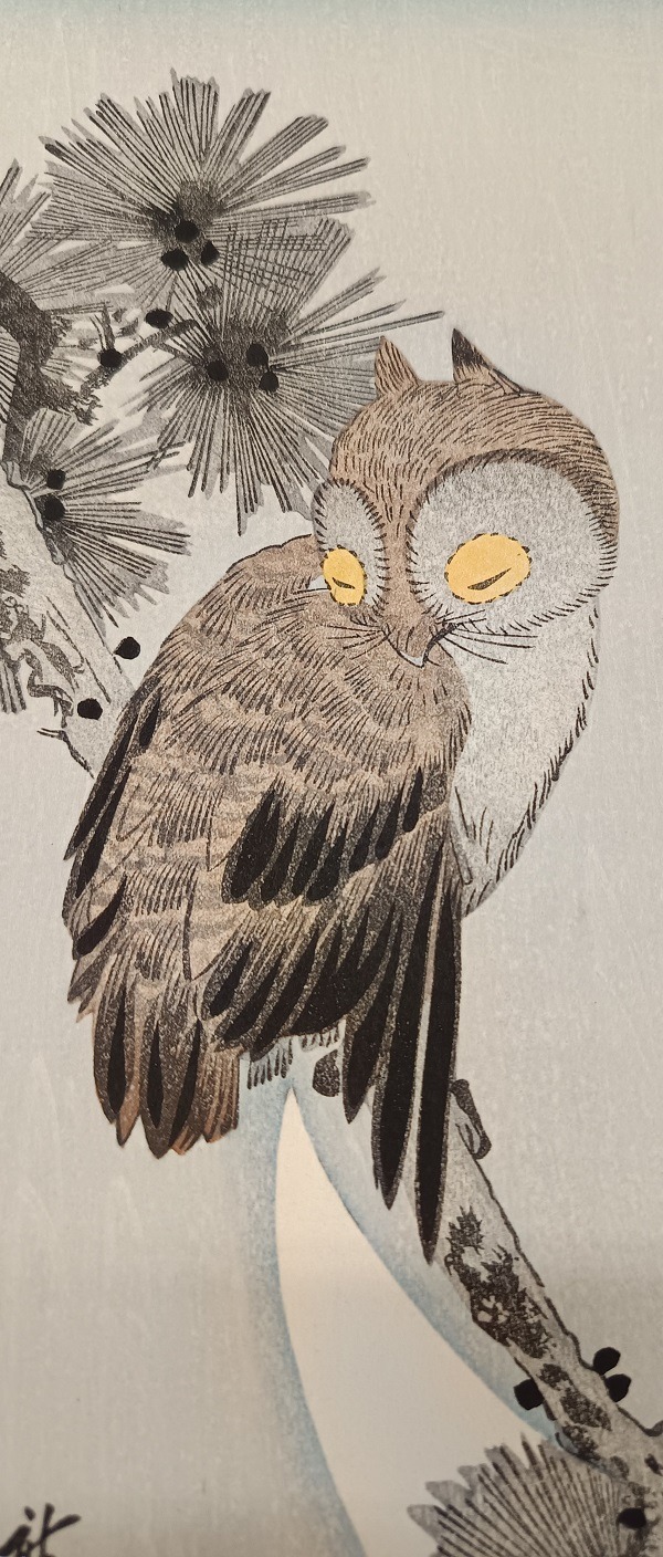 QU-703b Utagawa Hiroshige, Gufo e Luna crescente - immagine 3