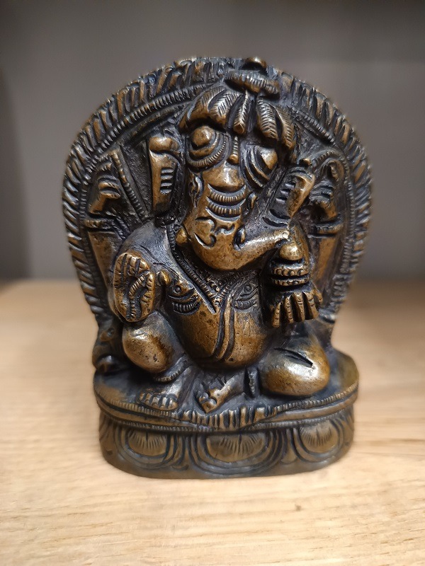 BR-06 Ganesha – statuetta in bronzo, prima metà XX secolo - immagine 1