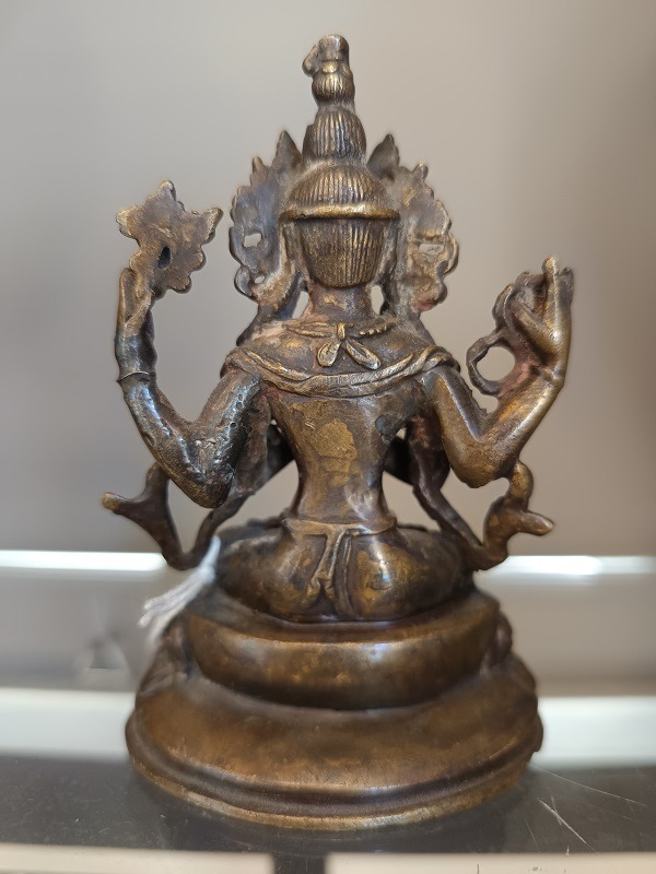 BR-12a Buddha Avalokiteśvara in bronzo, metà XX - immagine 2