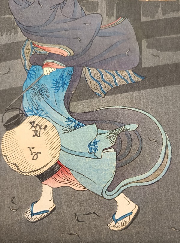 QU-817c Shinhanga originale, Hiroaki Shotei Takahashi, Vento freddo invernale,1923-30 - immagine 4